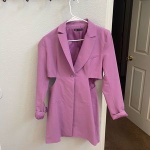 Purple zara blazer dress